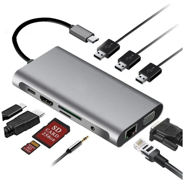 4K USB-C HUB – 11-in-1 USB-C Adapter