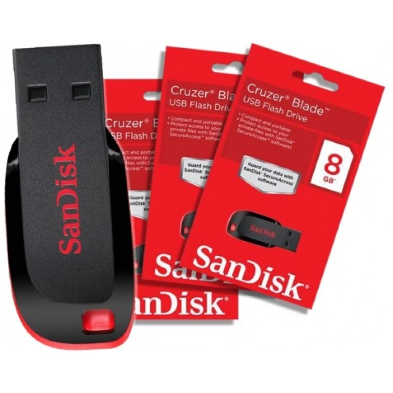 SanDisk Cruzer Blade USB 8GB Flash Drive